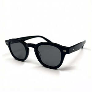 Black Retro Round Sunglasses